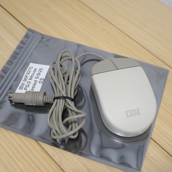 Original IBM Tank Mouse 96F9275‎ Wired 2 Button - Tested 03